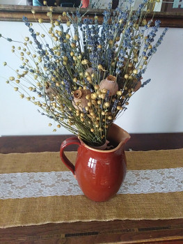Sušené květiny do vázy Levandule a len