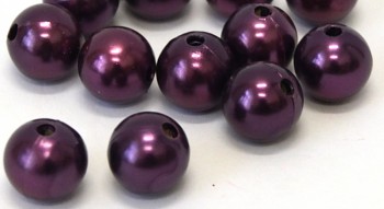 Dekorační perly fialové 20mm          