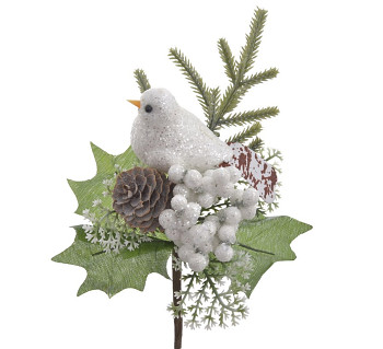 Vánoční větvička S ptáčkem