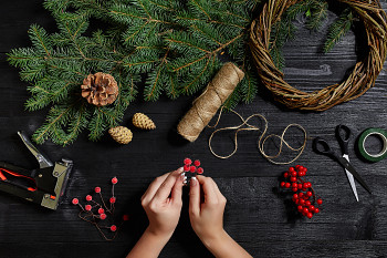 Kurz floristiky ADVENTNÍ VĚNEC