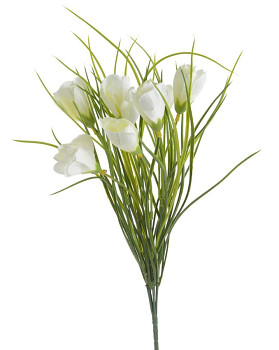 Umělá květina KROKUS BÍLÝ