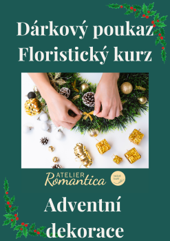 Dárkový poukaz Floristický kurz ADVENTNÍ DEKORACE