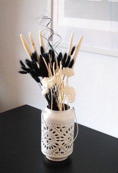 Sušené květiny do vázy MODROBÍLÁ ELEGANCE